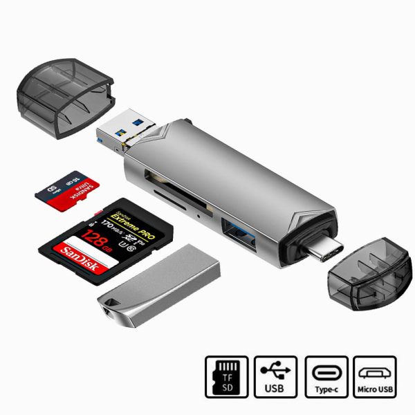 Hub Usb3.0/Usb-C A Sd/Micro-Sd Tf/Usb - Imagen 2