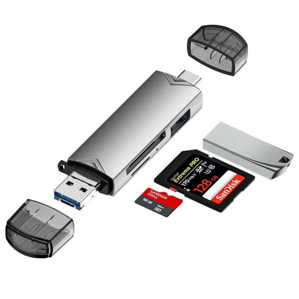Hub Usb3.0/Usb-C A Sd/Micro-Sd Tf/Usb