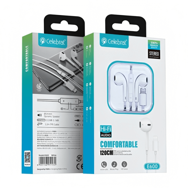 Auriculares con cable Lightning - Celebrat E600 - Imagen 2