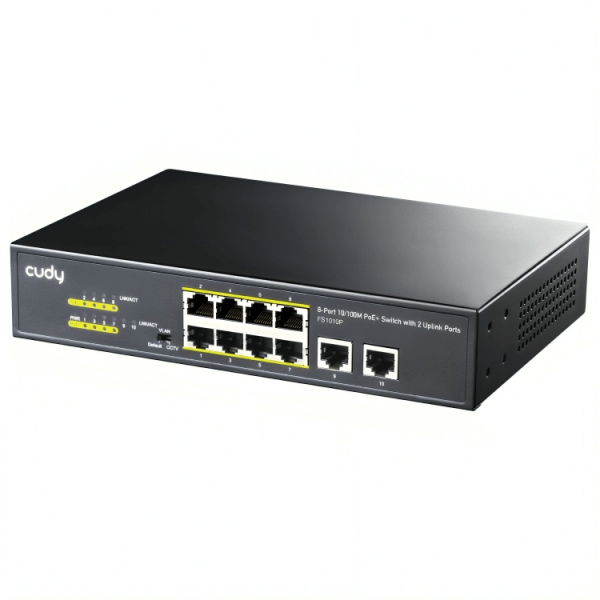 Cudy FS1010P Switch PoE+ 8 Puertos 10/100 Mbps + 2 Uplink, 120 W - Imagen 2