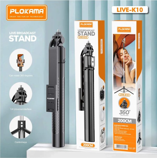 Tripode Selfie PLOKAMA Live-K10 2M - Imagen 6