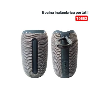 Bocina Portátil Bluetooth FM, Auxiliar y USB/TF TG653