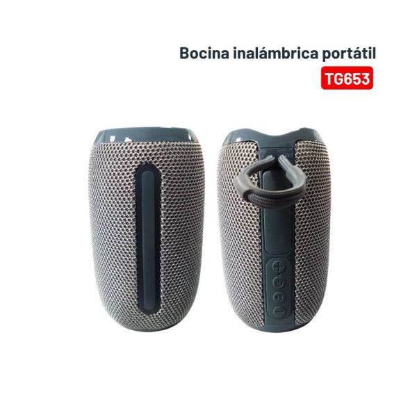 Bocina Portátil Bluetooth FM, Auxiliar y USB/TF TG653