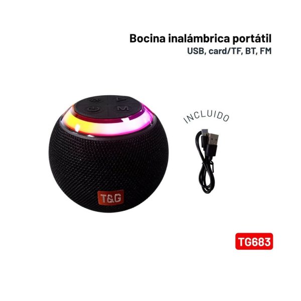 Bocina Inalámbrica Bluetooth 5.3 TWS + FM TG683