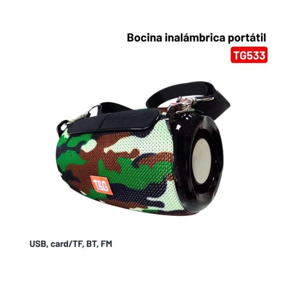Bocina Inalámbrica Bluetooth 5.3 recargable FM, TF, USB TG533 - Imagen 2
