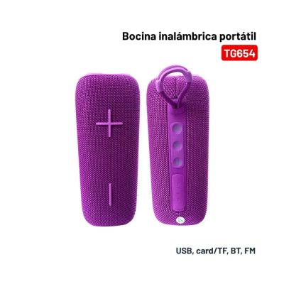 Bocina Inalámbrica Bluetooth Doble Altavoz, FM y TWS TG654