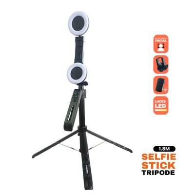 Trípode selfie stick de 1.8m con seguimiento facial 360°