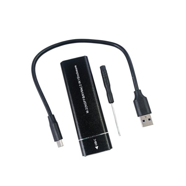 Caja Externa para Disco Duro M.2 NVMe & NGFF USB-C