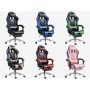 Silla gaming con reposapiés con luz led
