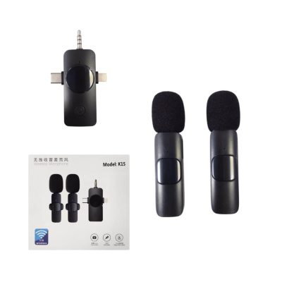 Micrófono Dual de Solapa Inalámbrico K15
