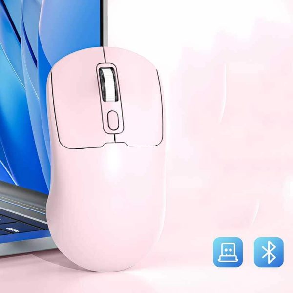 Mouse Inalámbrico Recargable Doble Modo (USB 2.4G + Bluetooth) - Imagen 2