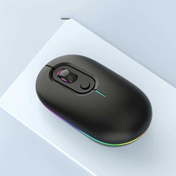 Mouse Inalámbrico Recargable 2.4G con Luces LED RGB - Imagen 3