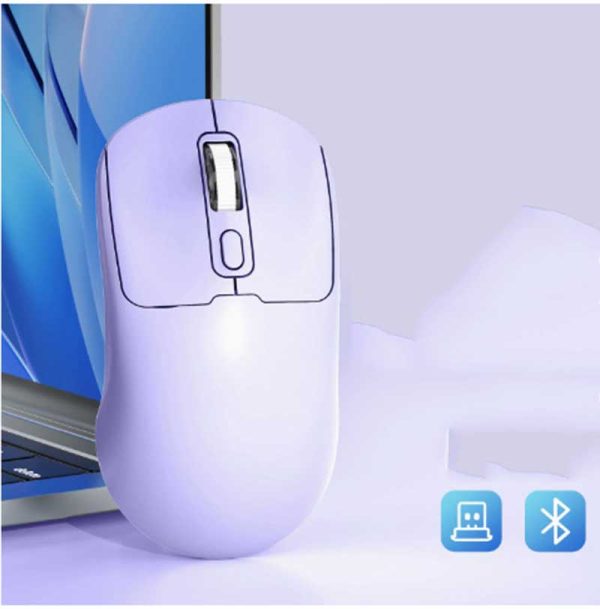 Mouse Inalámbrico Recargable Doble Modo (USB 2.4G + Bluetooth) - Imagen 4
