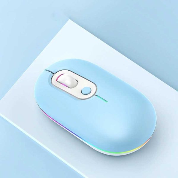 Mouse Inalámbrico Recargable 2.4G con Luces LED RGB - Imagen 4