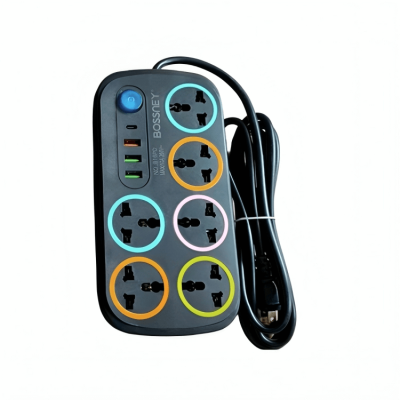 Regleta Multicolor con Puertos USB y Adaptadores