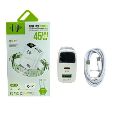 Cargador de celular dual USB3.0 + PD 45W