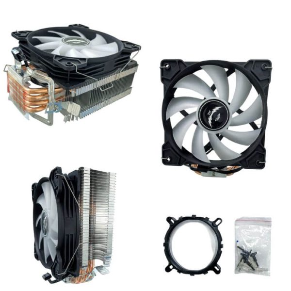 Disipador Ventilador 12 cm con 4 Tubos de Cobre para CPU - Imagen 2