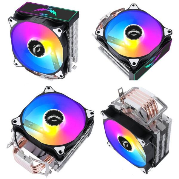Disipador Ventilador 12 cm con 4 Tubos de Cobre para CPU (Versión con control de temperatura)