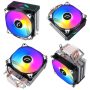 Disipador Ventilador 12 cm con 4 Tubos de Cobre para CPU (Versión con control de temperatura)
