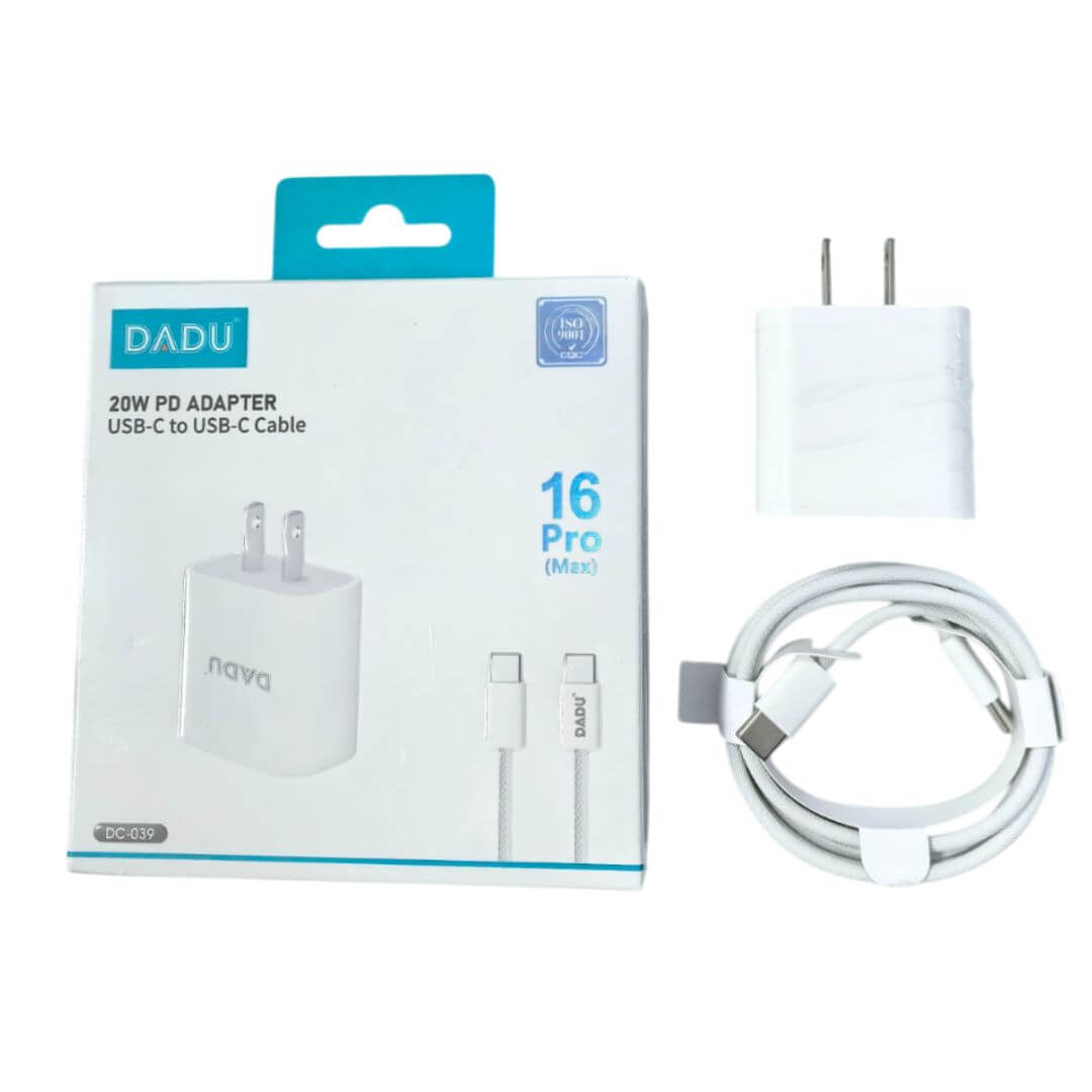 Cargador de celular PD 20W con cable usb-c