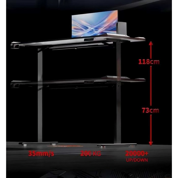 Escritorio para juegos 1400*600m ajustable altura, con luz - S60