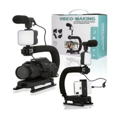 Kit de Video Profesional con Micrófono y Luz LED – AY-49U