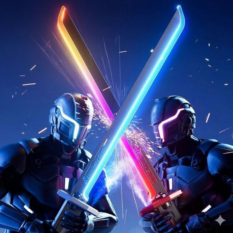 Espada Láser Multicolor de Juguete con Efectos de Humo Recargable