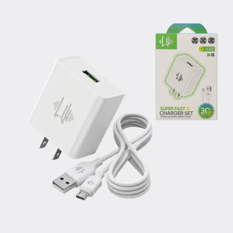 Cargador Rápido USB a Micro USB 30W | C02-V8