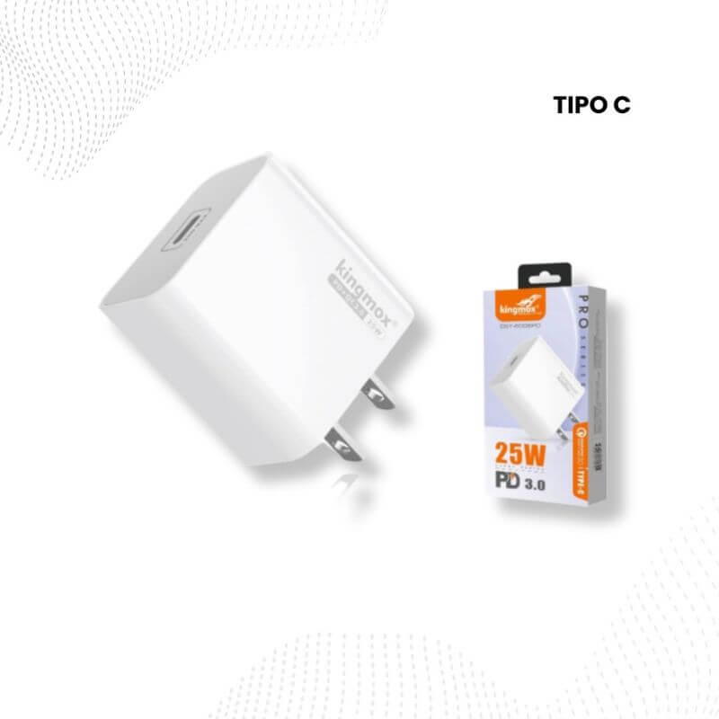 Cargador para celular USB-C de 25W