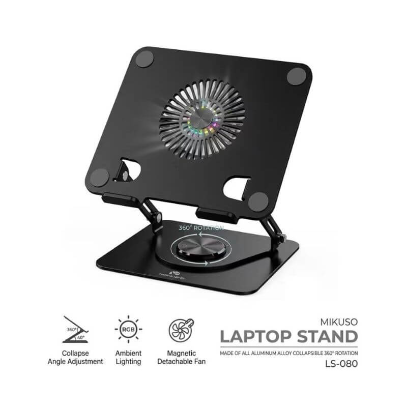 Soporte para Laptop con Ventilador RGB | LS-080