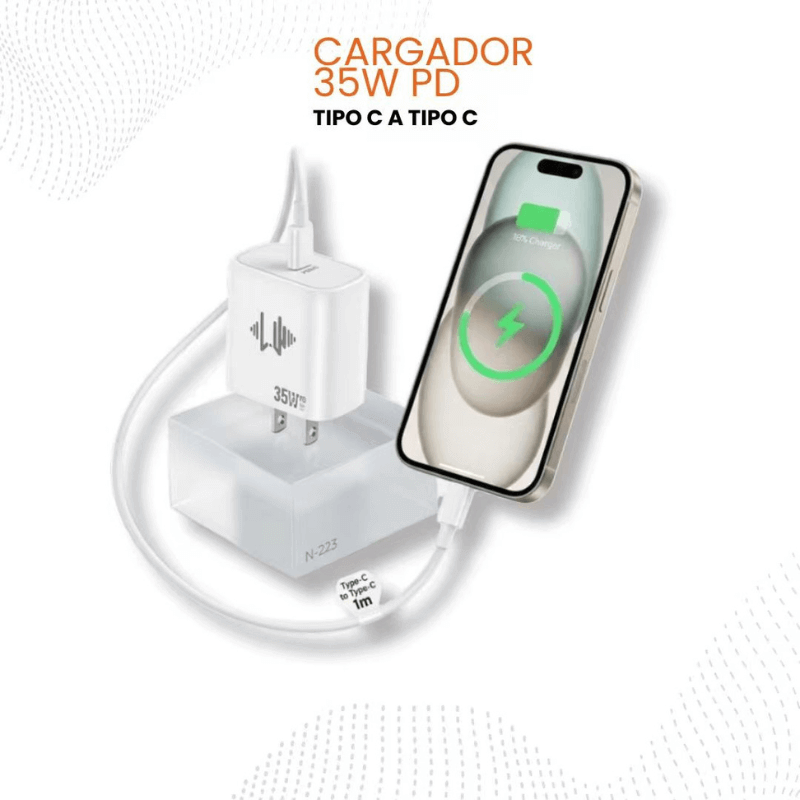 Cargador para Telefono con Cable Tipo-C PD 35W | N-223