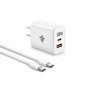 Cargador Rápido 35W Dual USB-C + USB-A con Cable Tipo C a Tipo C