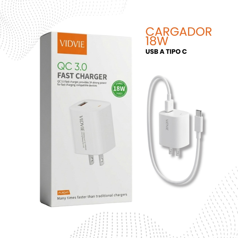 Cargador Rápido QC 3.0 18W – PLM349