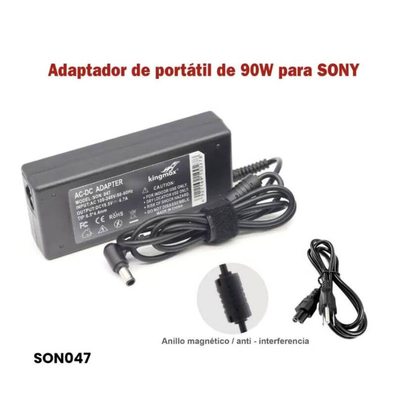 Cargador Laptop Sony 19V 4.7A 6.5*4.4MM 90W