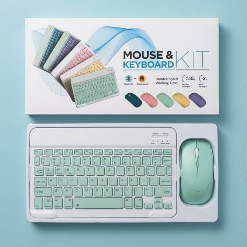 Kit Teclado y Mouse Bluetooth Recargables