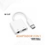 Adaptador 3.5mm audio y tipo C carga