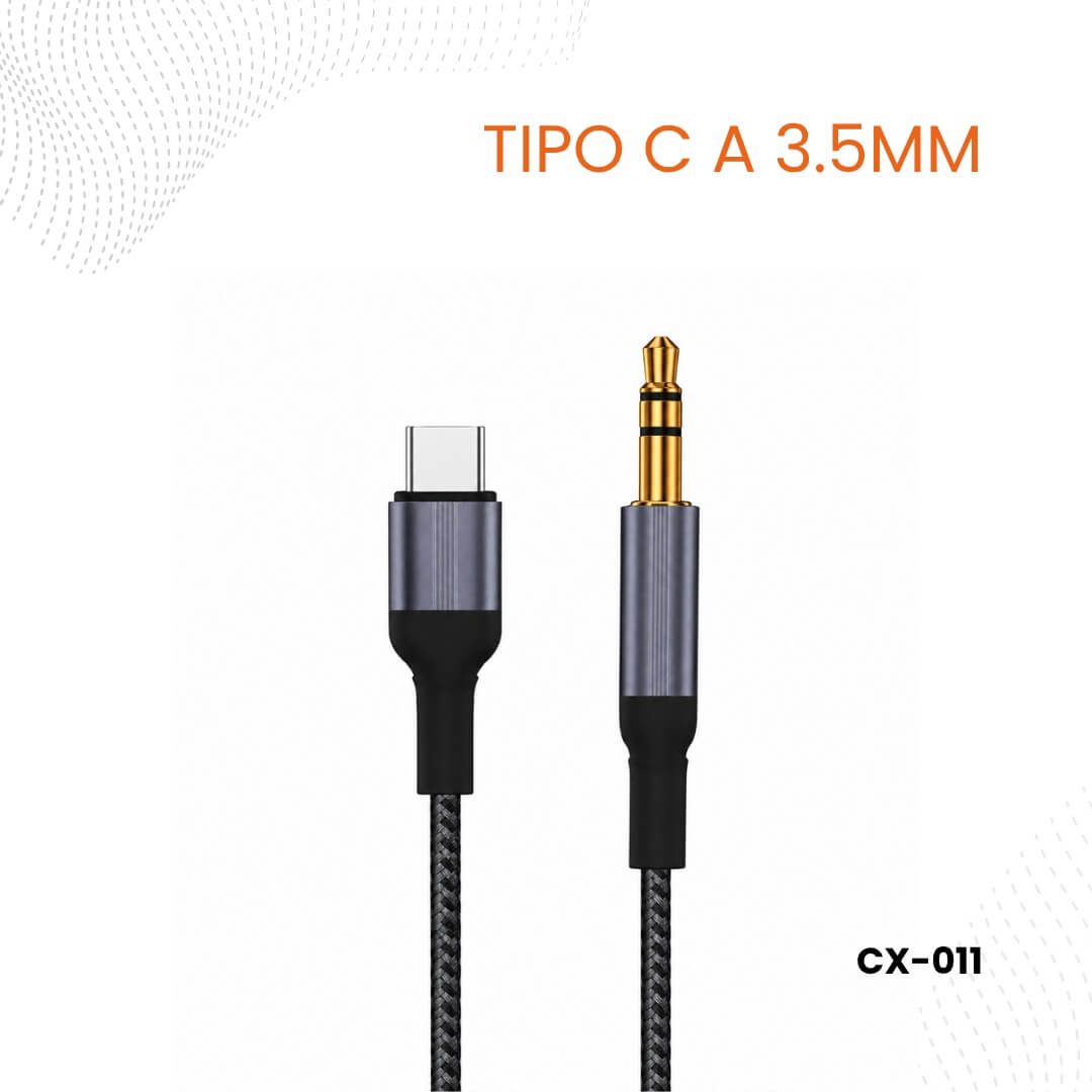 Cable Auxiliar 3.5 mm a USB Tipo C