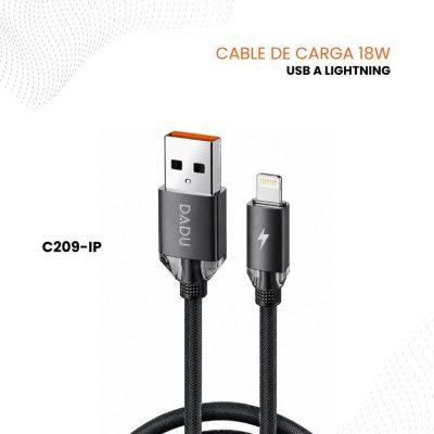 Cable DADU USB-A a Lightning 3A de 2 Metros