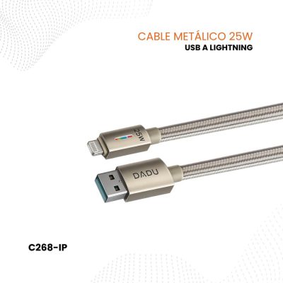 Cable DADU USB-C a USB-C 65W Carga Rápida 1 Metro
