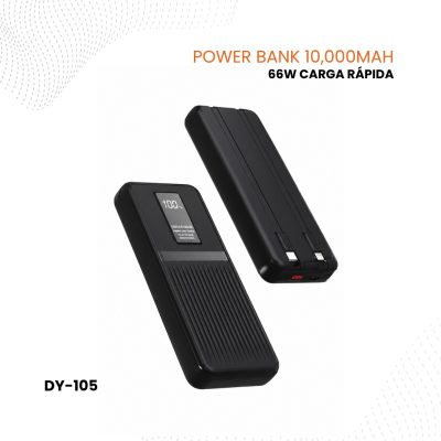 Power Bank 10,000 mAh 66W Carga Rápida