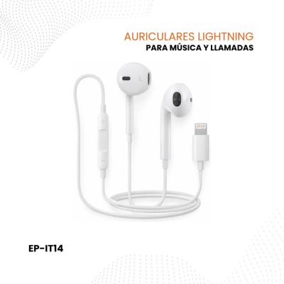 Audífonos Lightning con Micrófono y Control Integrado
