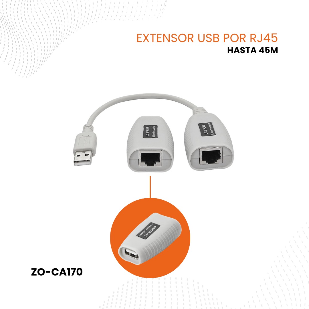 USB (macho) (hembra) a RJ45 Adaptador de extensión USB a RJ45 LAN