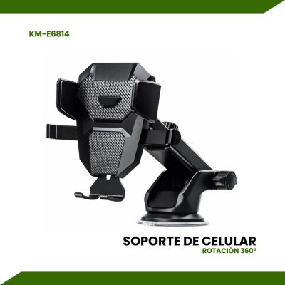 Soporte para Celular de Auto con Ventosa y Rotación 360°