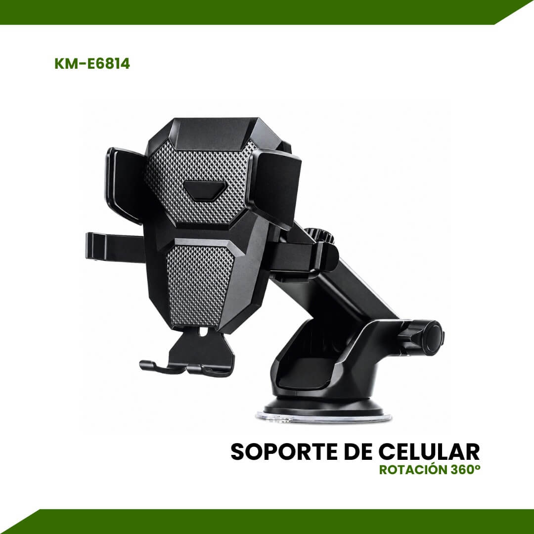 Soporte para Celular de Auto con Ventosa y Rotación 360°